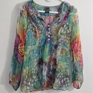 Casual Studio Multicolor Sheer Blouse